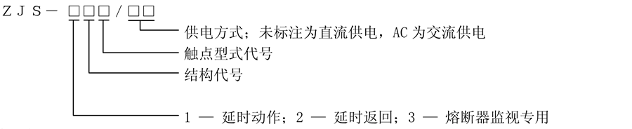 ZJS-102/AC型號說明