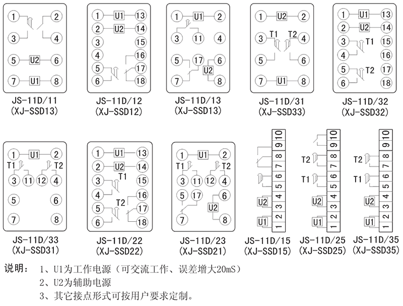 JS-11D/33內部接線圖