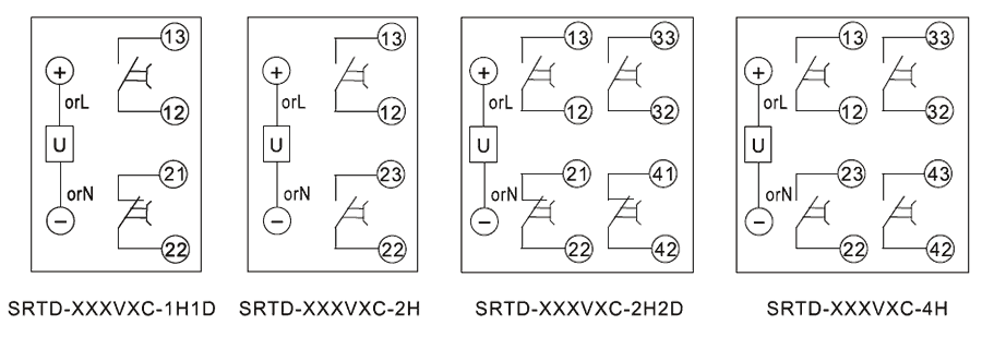 SRTD-24VDC-2H內部接線圖