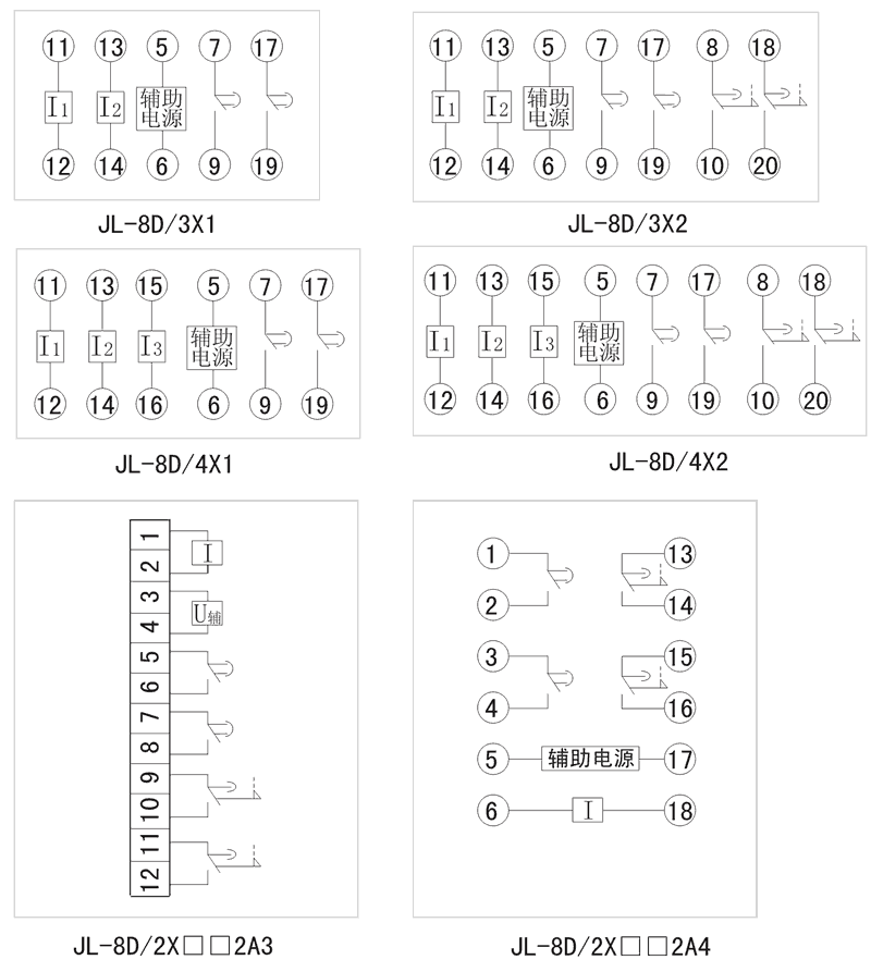 JL-8D/4X1內部接線圖